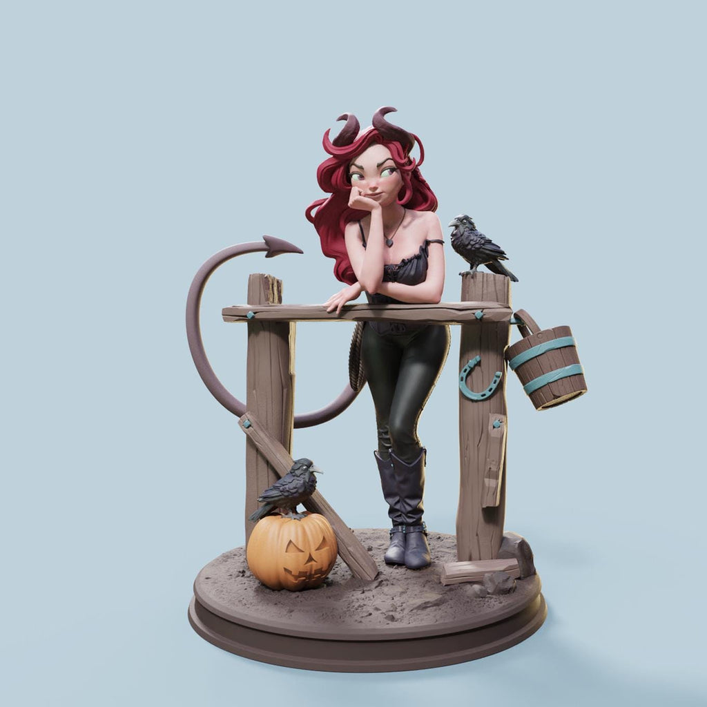 Nerissa Tiefling Sexy Pin Up Fan Art 3d Printed Minifigure For Fanta