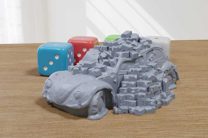 Wrecked Bug - 3D Printed Vehicle for Miniature Tabletop Wargames TTRPG