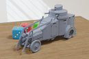 Lancia Ansaldo 1ZM (Spanish Civil War) Armored Car - 3D Printed Miniature Wargaming Combat Vehicle - 28mm / 20mm / 15mm Scale