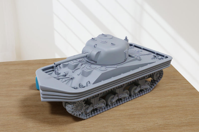 Sherman Duplex Drive (Donald Duck) - 3D Printed Miniature Wargaming Combat Vehicle - 28mm / 20mm / 15mm Scale