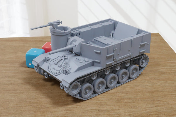 М37 105mm HMC (Korean War) - 3D Printed Miniature Wargaming Combat Vehicle - 28mm / 20mm / 15mm Scale