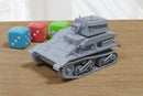 Vickers Light Tank Mark IV - 3D Printed Miniature Wargaming Combat Vehicle - 28mm / 20mm / 15mm Scale