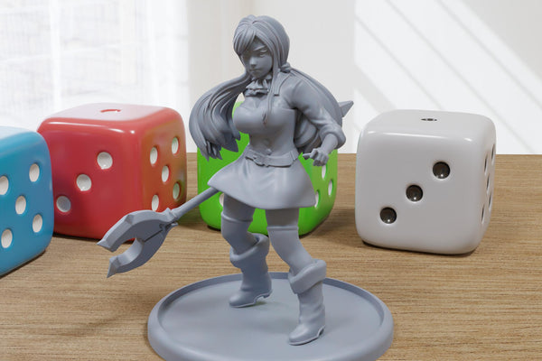 Lyra Maiden Sexy Pinup 3D Printed Minifigures for Fantasy Miniature Tabletop Games DND, Frostgrave 28mm / 32mm