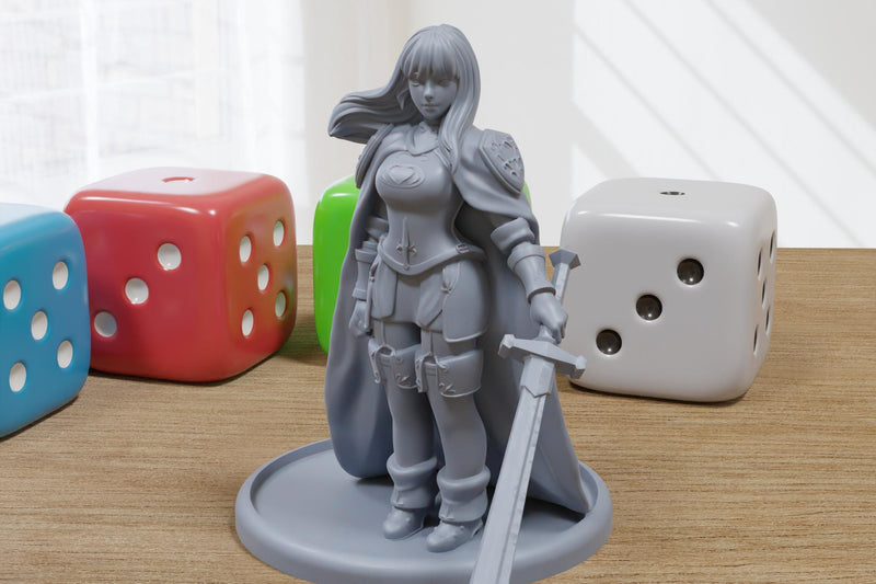 Seraphina Maiden Sexy Pinup 3D Printed Minifigures for Fantasy Miniature Tabletop Games DND, Frostgrave 28mm / 32mm