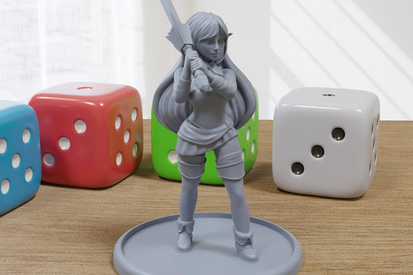 Morrigan Maiden Sexy Pinup 3D Printed Minifigures for Fantasy Miniature Tabletop Games DND, Frostgrave 28mm / 32mm