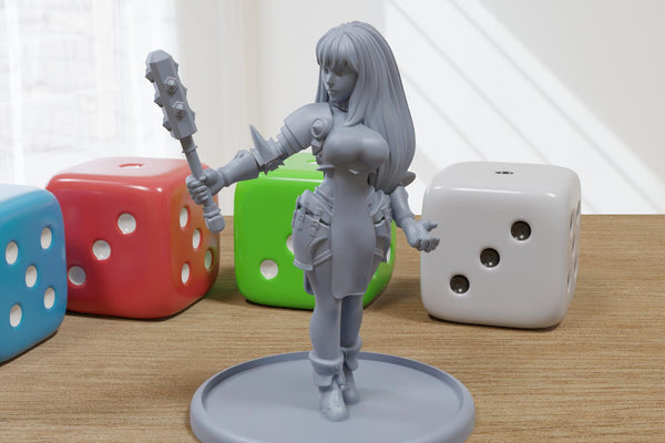 Thalia Maiden Sexy Pinup 3D Printed Minifigures for Fantasy Miniature Tabletop Games DND, Frostgrave 28mm / 32mm