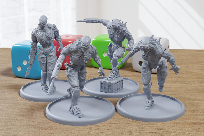 Fusion Breed - 3D Printed Mini - Cyberpunk / Sci-Fi - Tabletop Miniature Wargaming - 28mm / 32mm Scale Minifigures