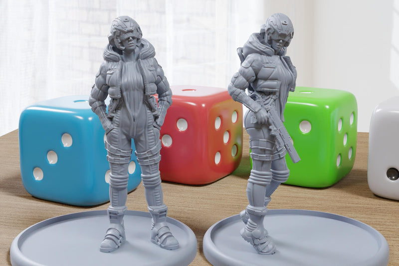 Sierra Night Fury - 3D Printed Mini - Cyberpunk / Sci-Fi - Tabletop Miniature Wargaming - 28mm / 32mm Scale Minifigures