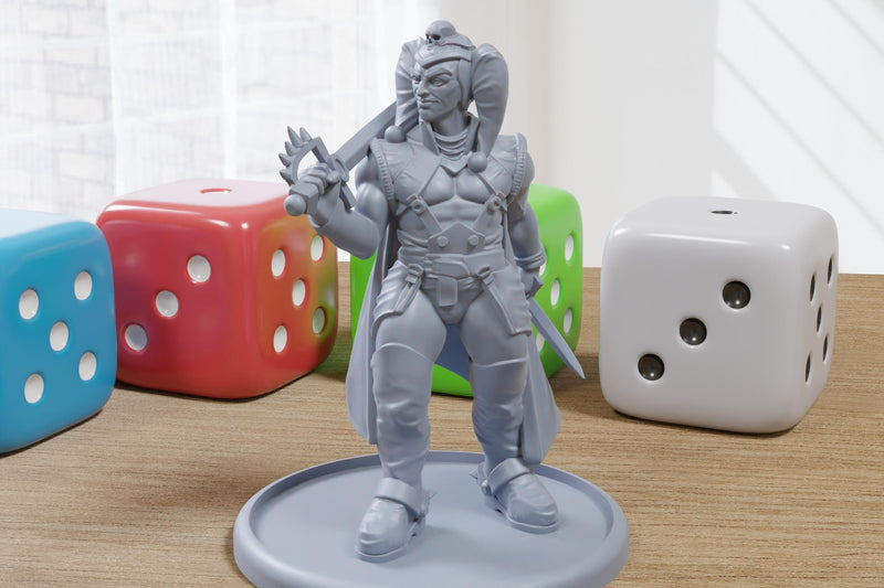 Mercurio House Caraval - 3D Printed Proxy Minifigure for Sci-fi Miniature Tabletop Games like Stargrave and Five Parsecs from Home