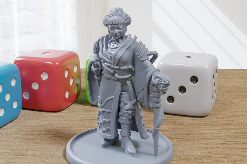 Lady Keiko - 3D Printed Proxy Minifigure for Sci-fi Miniature Tabletop Games like Stargrave and Five Parsecs from Home