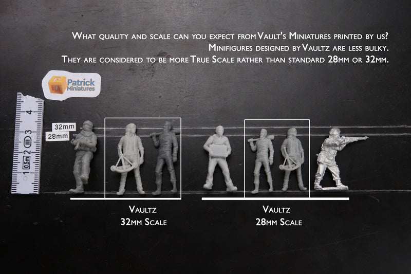 Survivors Pack - 3D Printed Minifigure for Zombie Post Apocalyptic Miniature Tabletop Games TTRPG