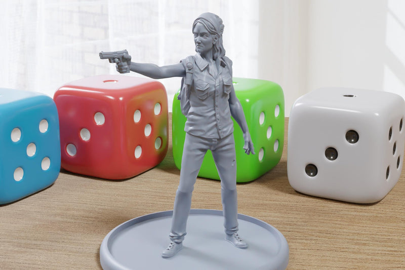 Tara Survivor - 3D Printed Minifigure for Zombie Post Apocalyptic Miniature Tabletop Games TTRPG