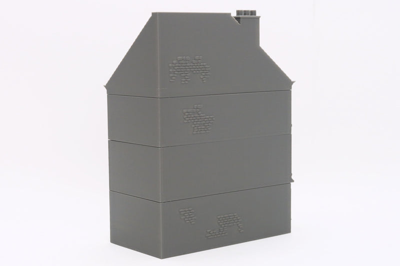 Caen Corner Building CCB01 - Normandy Urban Scenery - 3D Printed Miniature Wargaming Terrain 28mm / 20mm / 15mm Scale