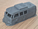 Wrecked Vintage Camper Van - 3D Printed Vehicle for Miniature Tabletop Wargames TTRPG