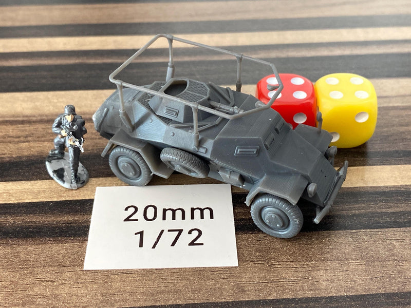 SD.KFZ 223 Germany WW2 light armoured reconnaissance vehicle - 3D Resin Printed 28mm / 20mm / 15mm Miniature Tabletop Wargaming Vehicle