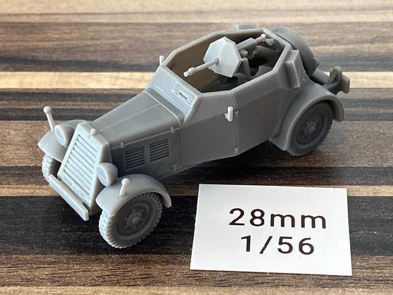 Kfz 13 Maschinengewehr-Kraftwagen WW2 German - 3D Resin Printed 28mm / 20mm / 15mm Miniature Tabletop Wargaming Vehicle