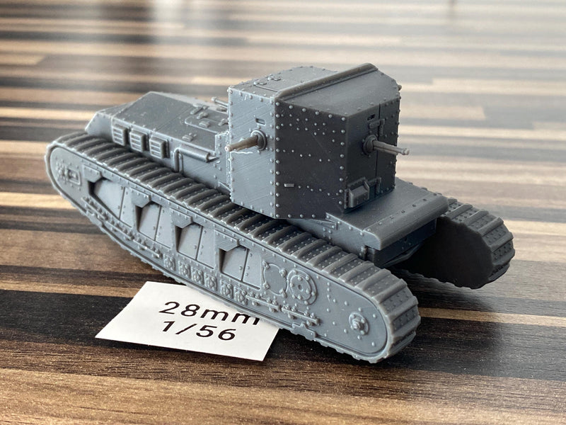 Mark A Whippet British World War 1 Tank - 3D Resin Printed 28mm / 20mm / 15mm Miniature Tabletop Wargaming Vehicle