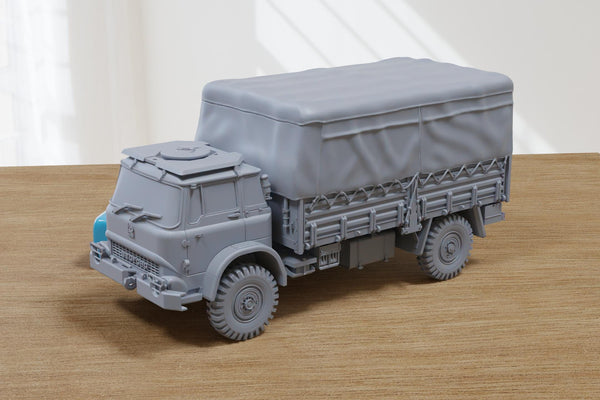 Bedford Mk (Closed) - British Army 4 Ton Truck - 3D Printed Miniature Tabletop Wargaming Combat Vehicle 28mm / 15mm Scale