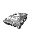 BTR 70 Soviet Armoured Scout Car - 3D Resin Printed 28mm / 20mm / 15mm Miniature Tabletop Wargaming Vehicle
