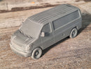 Modern Damaged Van - 3D Printed Vehicle for Miniature Tabletop Wargames TTRPG