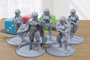 Hurricane Troopers Squad B Sexy Pin-Up - 3D Printed Minifigure for Epic Sci-Fi Miniature Tabletop Wargames Legion 28mm / 32mm / 35mm / 75mm