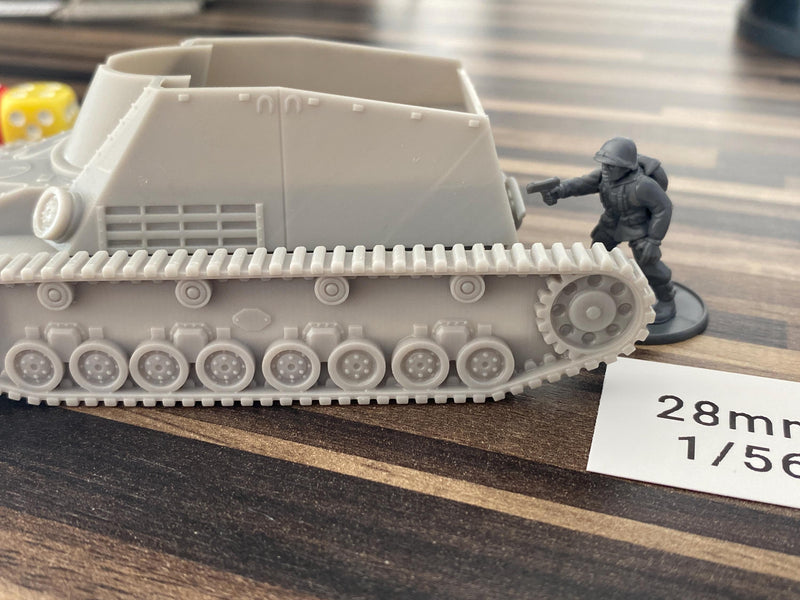 Nashorn - WW2 German Tank - 3D Resin Printed 28mm / 20mm / 15mm Miniature Tabletop Wargaming Vehicle