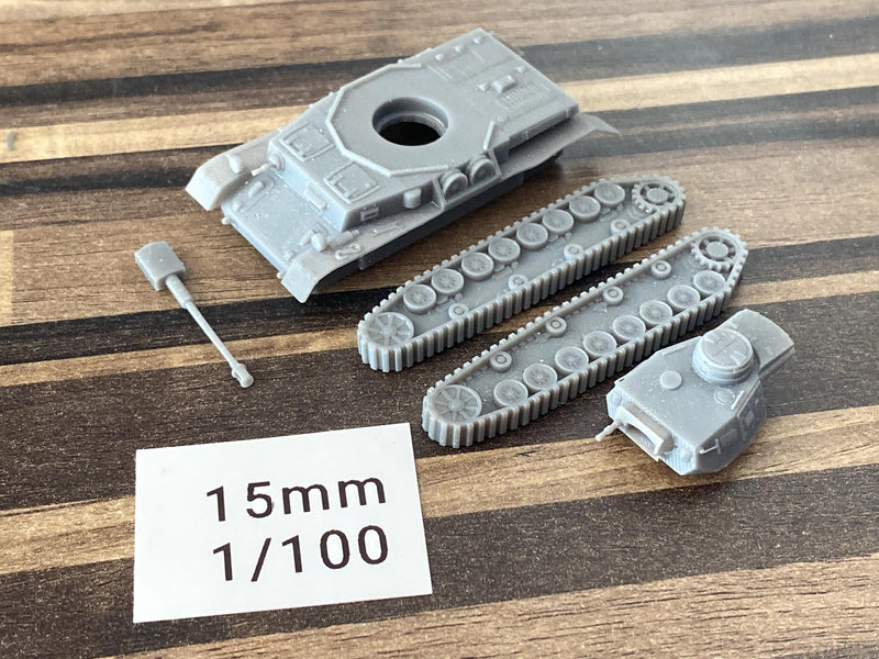 PZ.KPFW. IV G - WW2 German Tank - 3D Resin Printed 28mm / 20mm / 15mm Miniature Tabletop Wargaming Vehicle