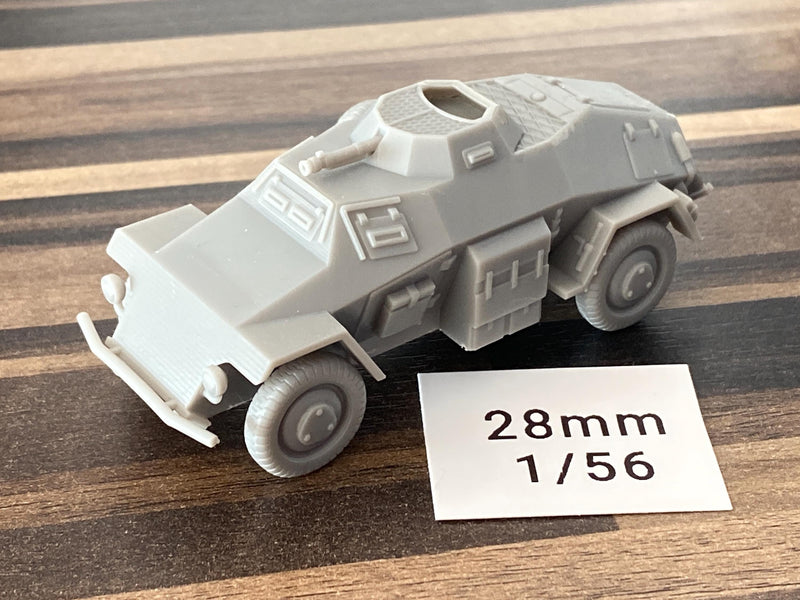 SD.KFZ 221 - WW2 German light reconnaissance vehicle - 3D Resin Printed 28mm / 20mm / 15mm Miniature Tabletop Wargaming Vehicle