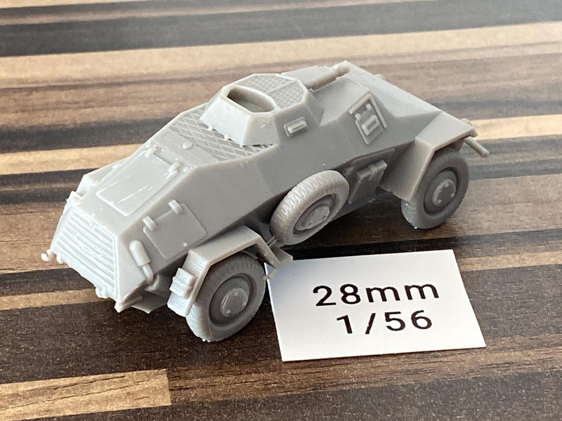 SD.KFZ 221 - WW2 German light reconnaissance vehicle - 3D Resin Printed 28mm / 20mm / 15mm Miniature Tabletop Wargaming Vehicle