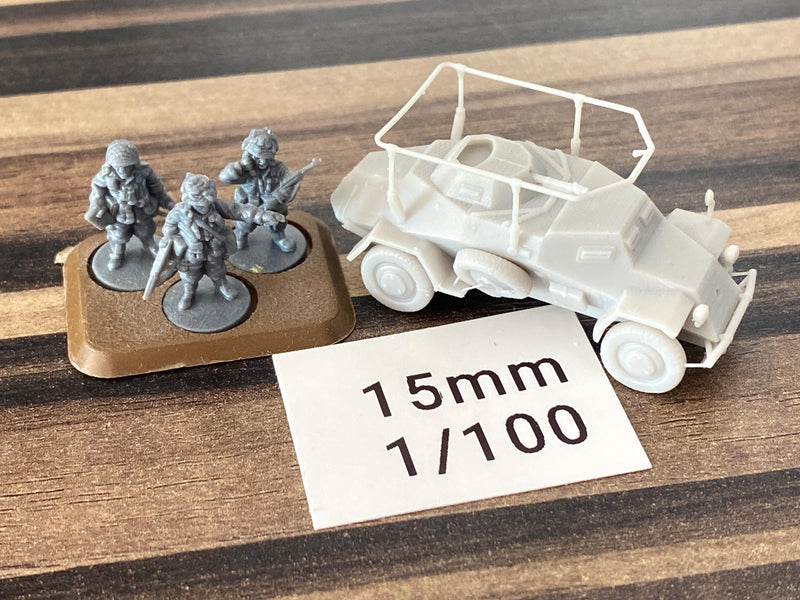 SD.KFZ 223 Germany WW2 light armoured reconnaissance vehicle - 3D Resin Printed 28mm / 20mm / 15mm Miniature Tabletop Wargaming Vehicle