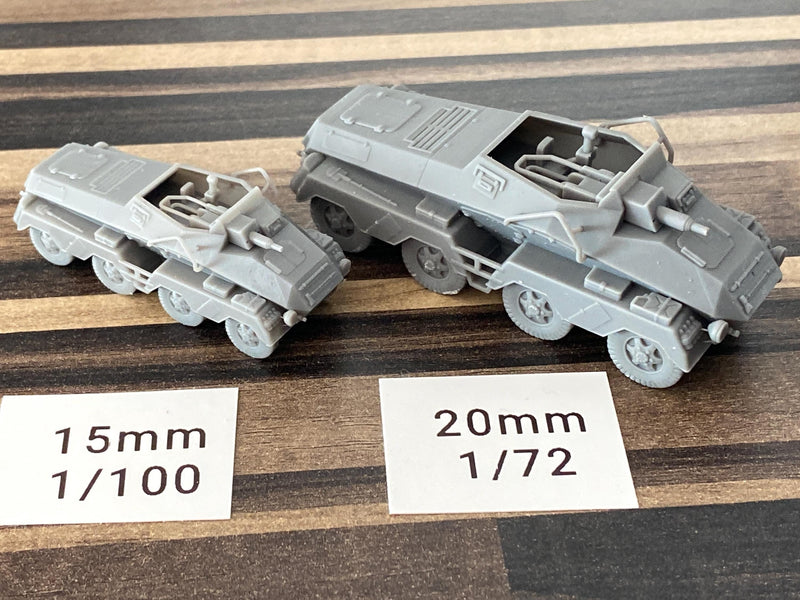 SD.KFZ 233 German WW2 heavy armoured reconnaissance vehicle - 3D Resin Printed 28mm / 20mm / 15mm Miniature Tabletop Wargaming Vehicle