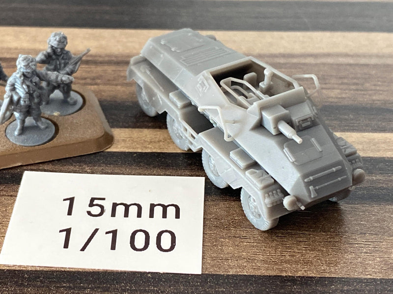 SD.KFZ 233 German WW2 heavy armoured reconnaissance vehicle - 3D Resin Printed 28mm / 20mm / 15mm Miniature Tabletop Wargaming Vehicle