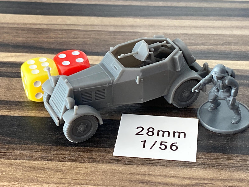 Kfz 13 Maschinengewehr-Kraftwagen WW2 German - 3D Resin Printed 28mm / 20mm / 15mm Miniature Tabletop Wargaming Vehicle