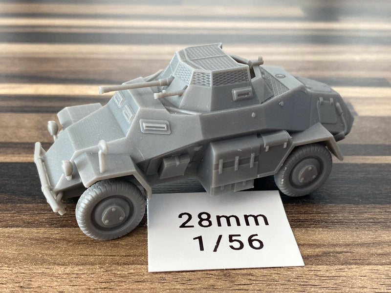 SD KFZ 222 German WW2 Light reconnaissance vehicle - 3D Resin Printed 28mm / 20mm / 15mm Miniature Tabletop Wargaming Vehicle