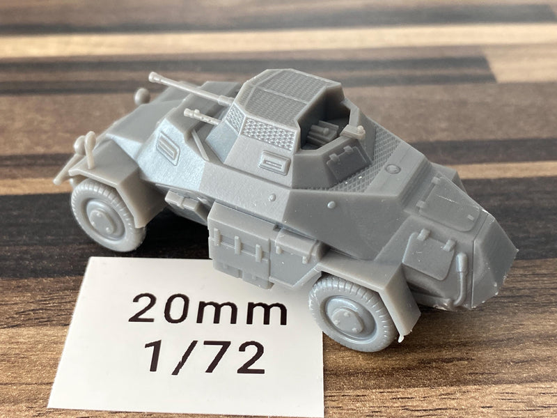 SD KFZ 222 German WW2 Light reconnaissance vehicle - 3D Resin Printed 28mm / 20mm / 15mm Miniature Tabletop Wargaming Vehicle