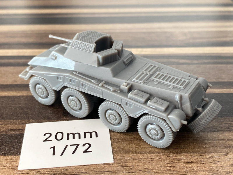 SD.KFZ 234/1 German WW2 Sonderkraftfahrzeug - 3D Resin Printed 28mm / 20mm / 15mm Miniature Tabletop Wargaming Vehicle