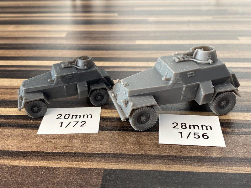 Humber Light Reconnaissance Car (Humberette) WW2 British 3D Resin Printed 28mm / 20mm / 15mm Miniature Tabletop Wargaming Vehicle