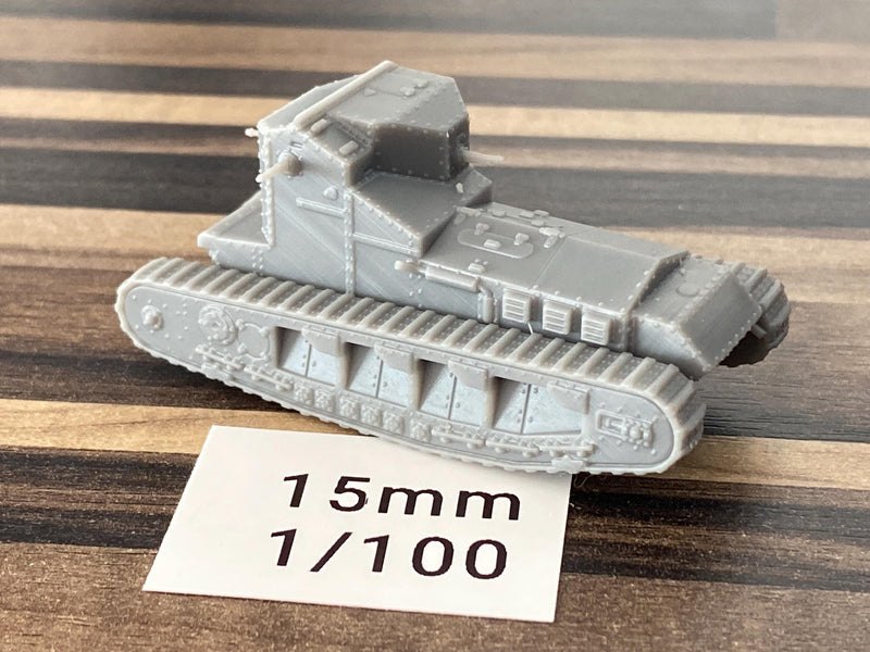 Mark A Whippet British World War 1 Tank - 3D Resin Printed 28mm / 20mm / 15mm Miniature Tabletop Wargaming Vehicle