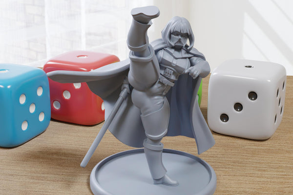 Lady Valdra Sexy Pin-Up - 3D Printed Minifigure for Epic Sci-Fi Miniature Tabletop Wargames Legion 28mm / 32mm / 35mm / 75mm