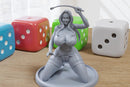 Morticia - Sexy Pin-Up Fan Art - 3D Printed Miniature Figure - 32mm / 75mm / 170mm Scale - Garage Kit
