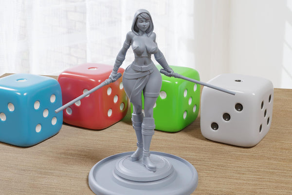 Galactic Warrior Girl - Sexy Pin-Up Fan Art - 3D Printed Miniature Figure - 32mm / 75mm / 170mm Scale - Garage Kit