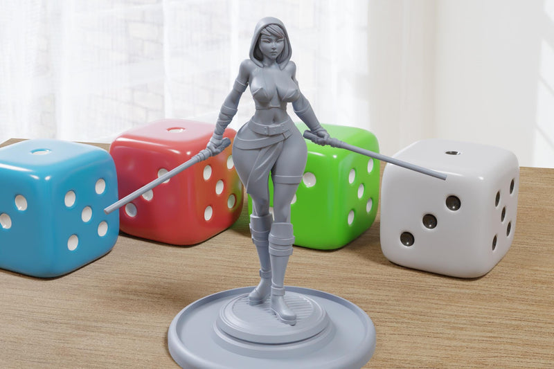 Galactic Warrior Girl - Sexy Pin-Up Fan Art - 3D Printed Miniature Figure - 32mm / 75mm / 170mm Scale - Garage Kit