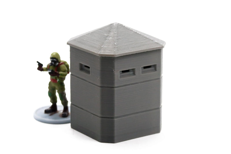 DDR / Soviet Cold War Era - Observation Bunker- 3D Printed Miniature Wargaming Terrain
