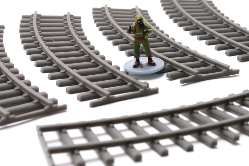 Tabletop Wargaming Terrain | Train Tracks | 28mm 3D Printed Miniature | Set of 6pcs
