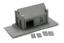 Train Station Warehouse with Loading Platform - 3D Printed Miniature WW2 Wargaming Terrain 28mm / 20mm / 15mm Scale