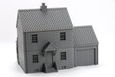 American Suburban House DS-02 with Garage - 3D Printed Miniature Wargaming Terrain