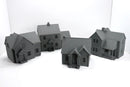 American Suburban House Set Volume 1 – Four Building Bundle - Miniature Wargaming Terrain