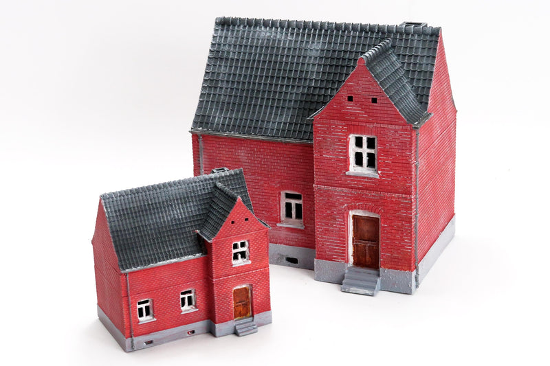 Fulda Cap West German Village Set Vol. 1 - 3D Printed Miniature Cold War Era Wargaming Terrain 28mm / 20mm / 15mm Scale