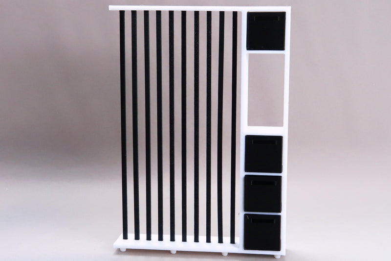 Modern Room Divider | 1:12 Scale Dollhouse Furniture | 3D Printed Miniature Partition with Storage