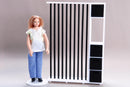 Modern Room Divider | 1:12 Scale Dollhouse Furniture | 3D Printed Miniature Partition with Storage